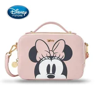 Disney Mickey Mouse Lady Camera Bag Cartoon Cute PU Leather Messenger Soulder Bag Fashion Mickey Minnie Small Handbag Square Bag 1