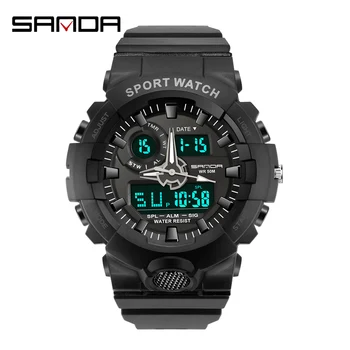 

SANDA top luxury brand G style men's military sports watch LED digital watch waterproof men's Quartz watch Relogio Masculino