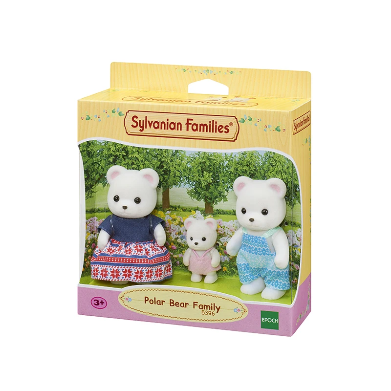 Sylvanian Family Dollhouse пушистые фигурки полярный медведь Семейный комплект 3 шт. игрушки
