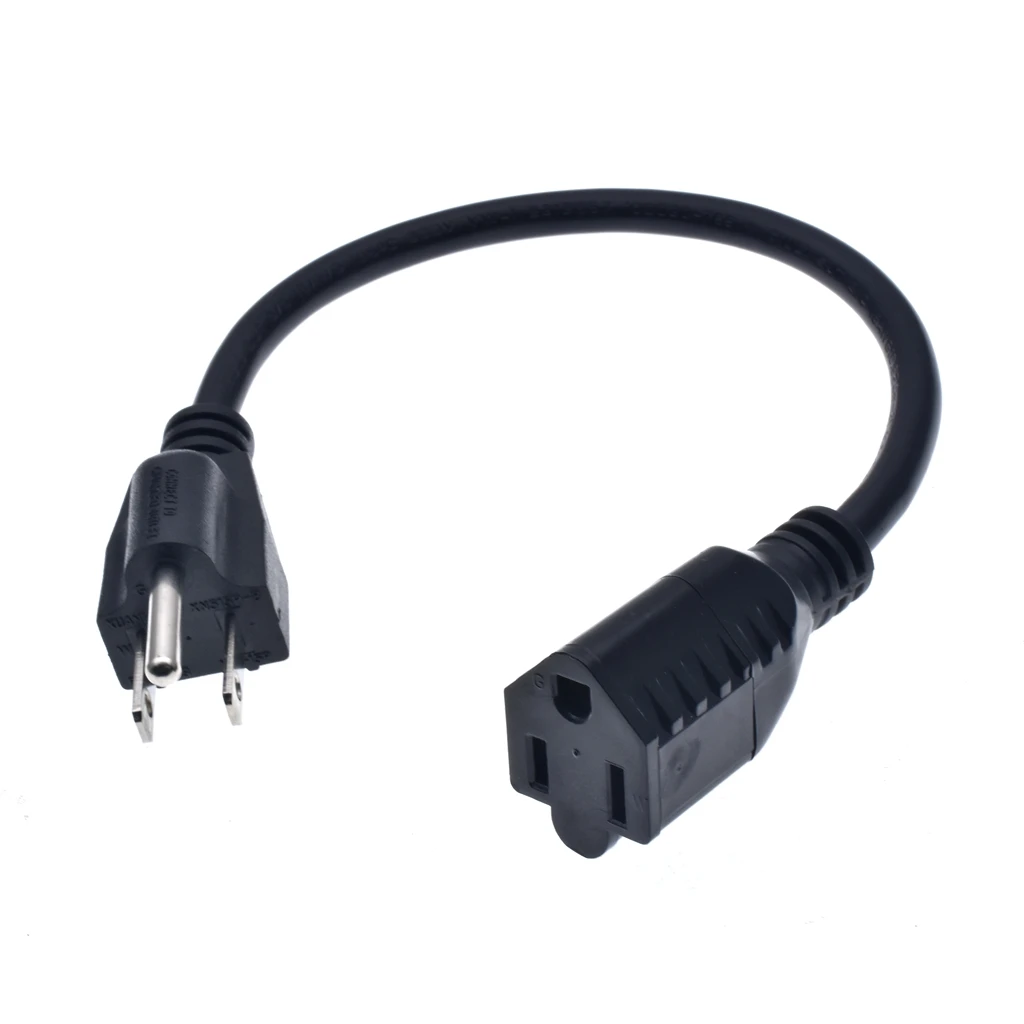 USA /American 3pin Short Flat Plug Power Cord,Nema 5 15P Flat Plug to
