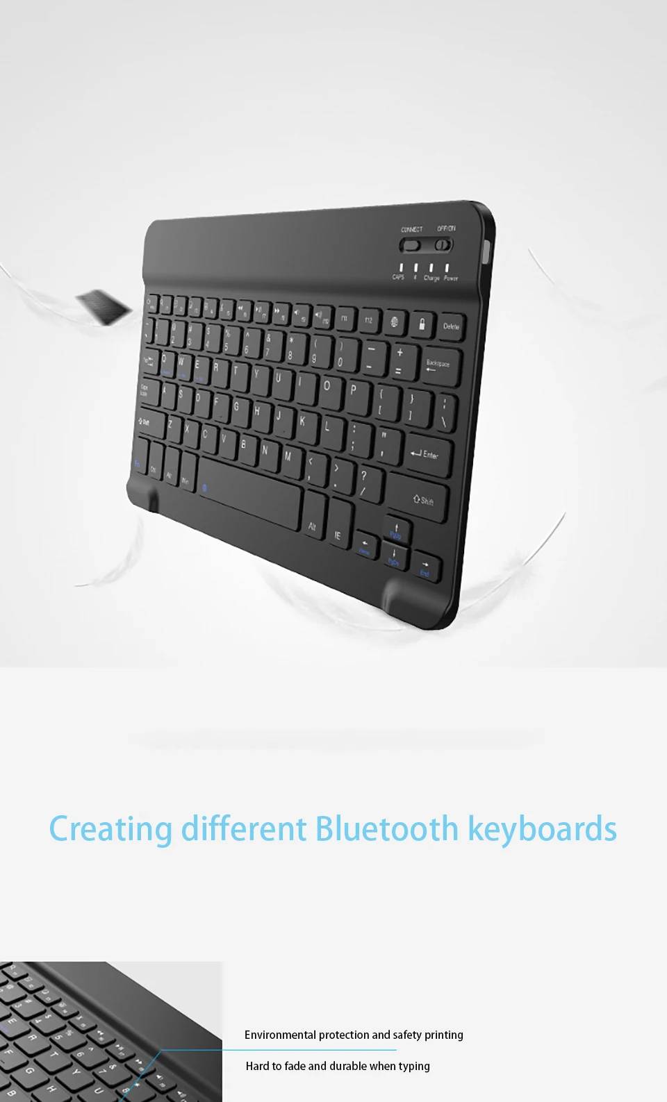 Ультра тонкая алюминиевая Беспроводная Bluetooth испанская клавиатура для IOS Android планшетный ПК Windows