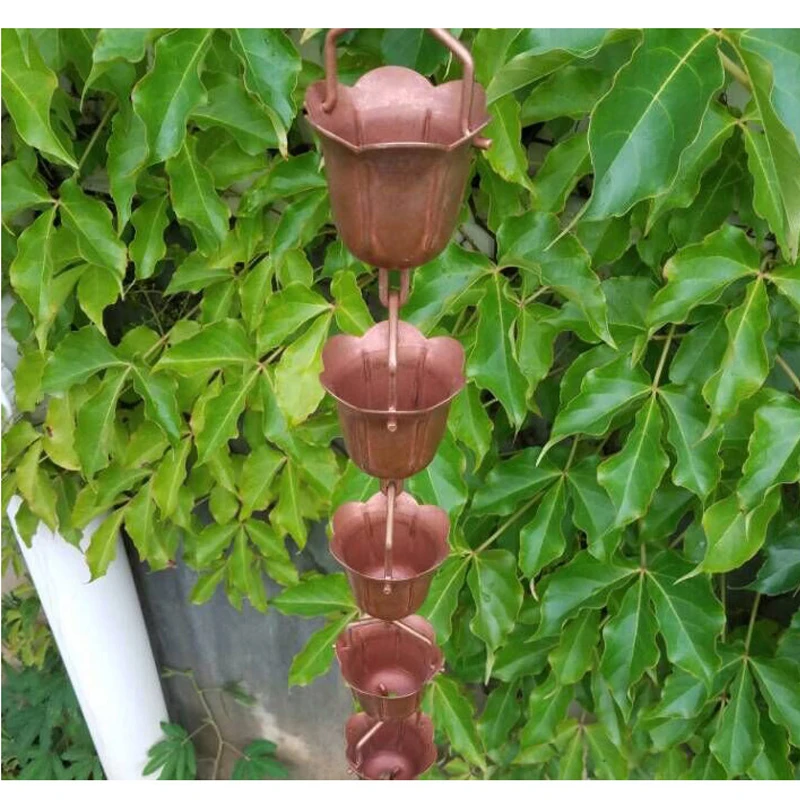 Copper Rain Bell Drainage Chain 2.6m