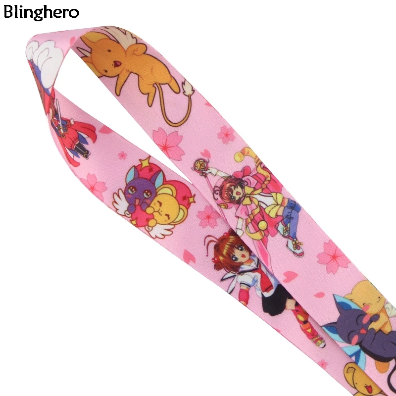Blinghero Card Captor Sakura ремешки для ключей телефон мультфильм шеи ремень шнурки для подвешивания милые нагрудные опознавательные Значки для идентификации владельцев шнурок BH0147