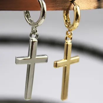 

2019 NEW FASHION 1 Pair Steel Cross Tragus Upper Ear Cartilage Earring Piercing Minimalist style gift Free Shipping