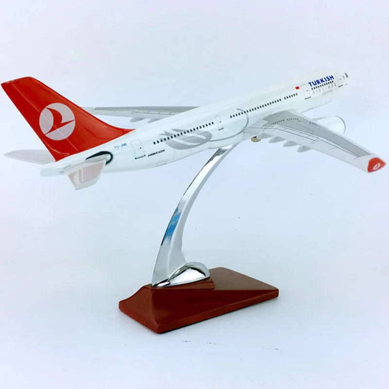 47 см Airbus A330-200 модель Турецкая Авиакомпания с базовым сплавом самолет коллекционный дисплей Коллекция игрушек дисплей