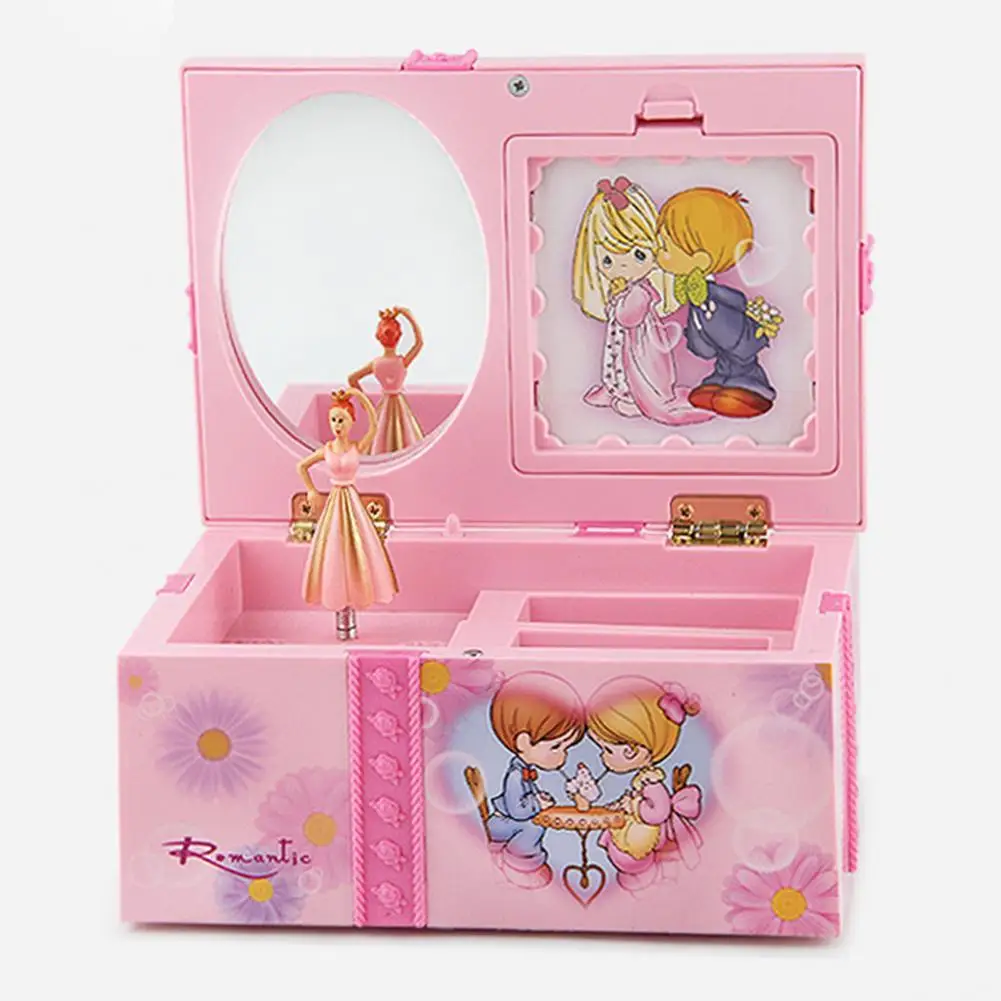 Dream Girl Gift Birthday Music Box Children Musical Jewelry Box Storage Organizer Rectangle with Ballet Girl Tabletop Decor Home hot sales！！！new arrival makeup mirror drawer dancing ballerina girl music box kids musical toy gift wholesale dropshipping