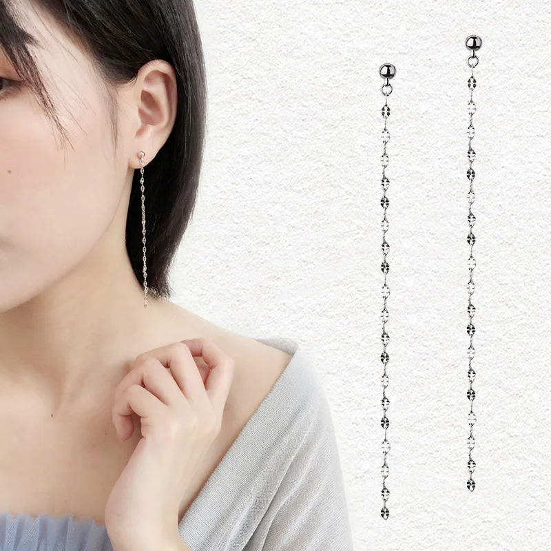 

Todorova Korean Women's Drop Earrings Chain Tassel Earrings Wedding Dangle Long Earrings for Women Party Accessories