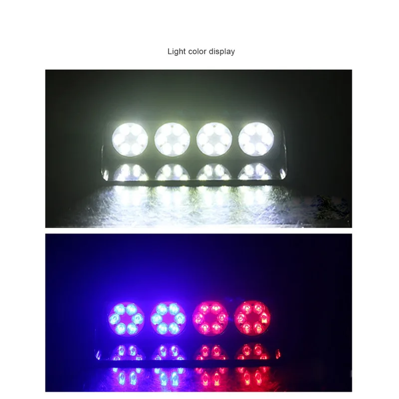 1PCS DC 12V Car LED Light Police Strobe Light Dash Emergency Suction cup Warning Flashing Fog Lights