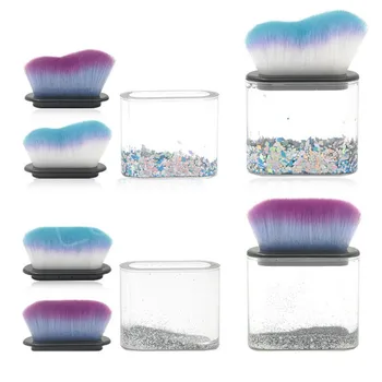 

Makeup Brushes Transparent Crystal Empty Handle Blush Brush Soft Comfortable Blusher Brush With Sequins Glitter Good Use Q1