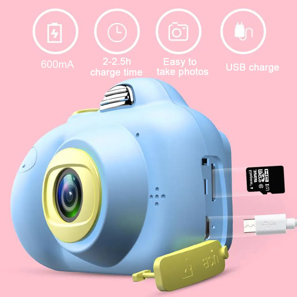 8MP для раннего обучения детей забавные обучающие игрушки для детей 1080P HD Детская цифровая камера селфи Фотографическая машина W919 - Цвет: Светло-серый