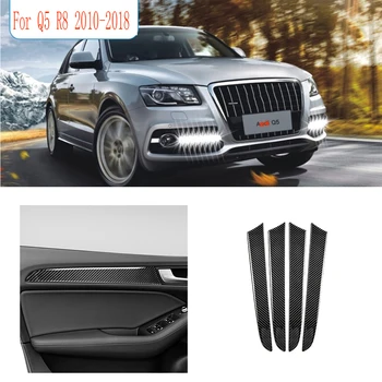 

4 Pcs Carbon Fiber Door Handle Panel Cover Trim Interior Decor Replacement for Q5 R8 2010-2018/SQ5 R8 2013-2017