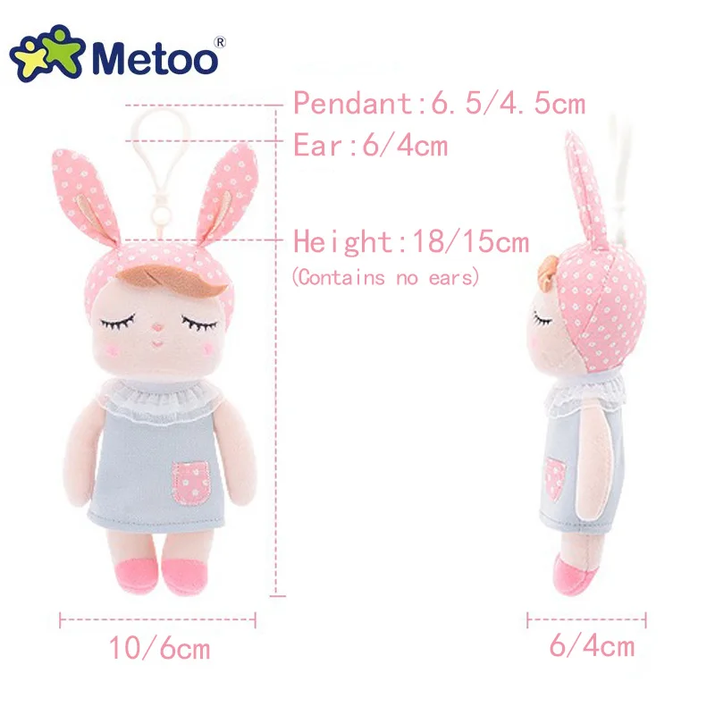 Мини кукла Metoo Angela Rabbit каваи плюшевый чучело мультфильм подвеска игрушки для