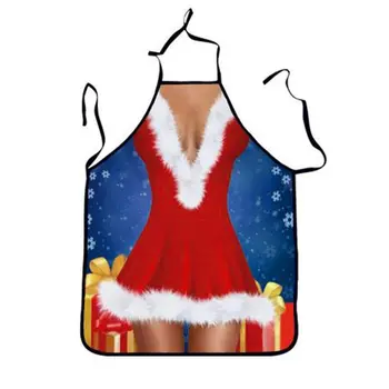 

Christmas Apron, Snowflake Print Kitchen Cooking (Red skirt beauty)