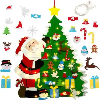 

DIY Felt Christmas Tree Set Christmas Decoration Wall Hanging Children'S Gifts Party Decoration Supplies