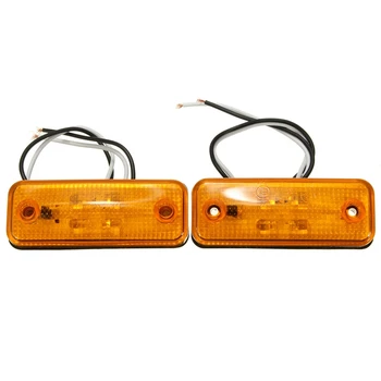

2Pcs 4 Led Side Marker Light Indicator Lamp Bus Truck Trailer Lorry Caravan 10~30V E8