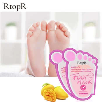 

5Bag Mango Foot Mask Peel Dead Whitening Moisturizing Exfoliating Renewal Pedicure Remove Dead Skin Heel Socks Peeling Foot Care