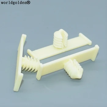 

worldgolden 100pcs auto fasteners Nylon Beige