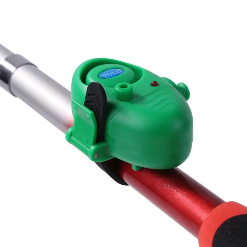 1 шт. 40 г Рыбалка электронный светодиодный свет рыба укус звуковой тревожный сигнал клип на удочку черное рыболовное снаряжение принадлежности для рыбалки