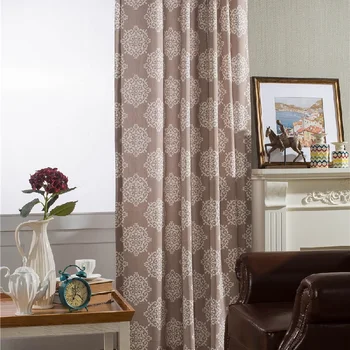 

Custom Curtain Cloth Modern Simple Nordic Style Curtain Cotton-linen Printed Curtains for Living Room Dining Room Bedroom