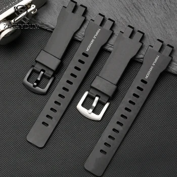 

for PRW-6000/6100/3000/3100 Black silicone strap Royal Waterproof Sports watchband Climbing watch strap silicone rubber strap 16