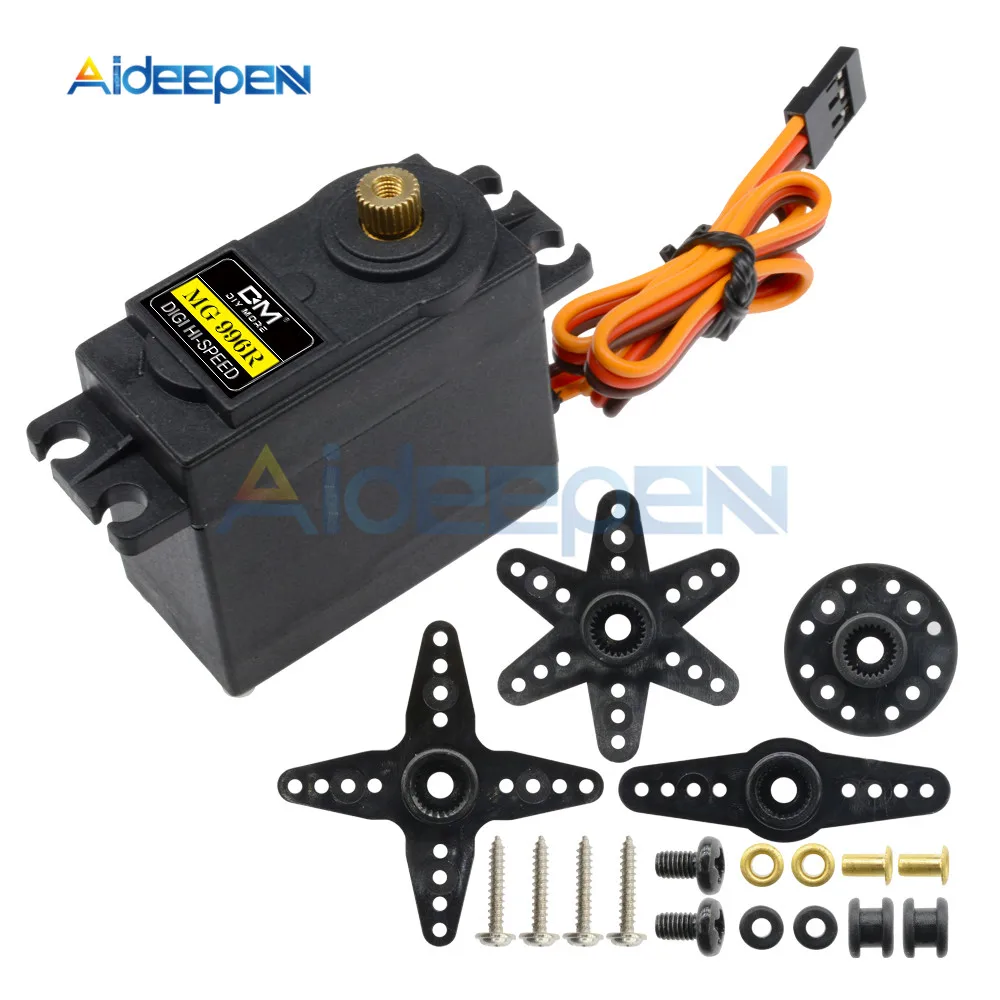 

Servos Digital MG996R Servo Metal Gear for Car RC Model Helicopter Boat MG996 180 degrees (copper + iron gear)
