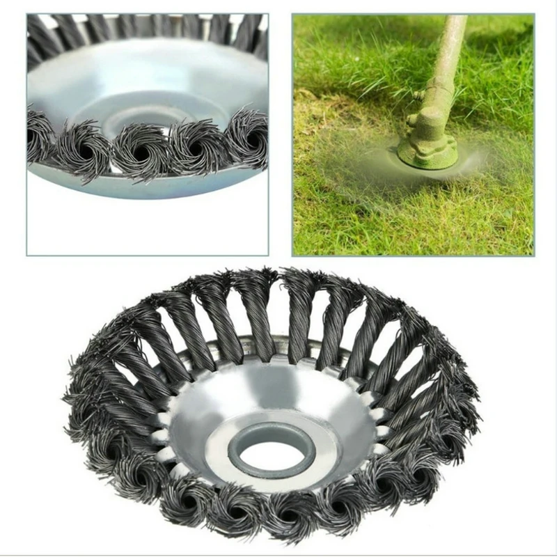 6 inch Steel Wire Trimmer Head Grass Brush Cutter Dust Removal Grass Plate For Lawnmower 25MM