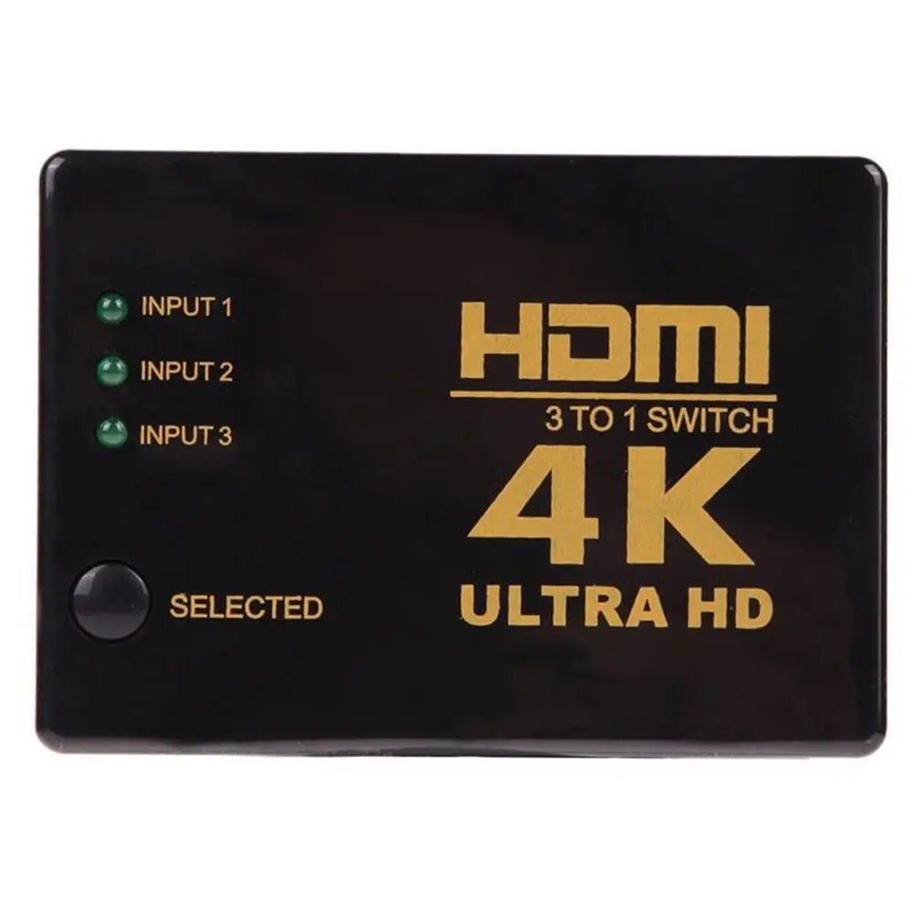 3 порта 4K x 2K HDMI Переключатель Селектор сплиттер концентратор коробка 1080P для HDTV HD беспроводной пульт дистанционного управления