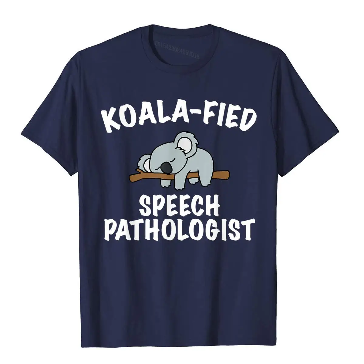 Funny Speech Pathologist Gift Cute Koala Lover SLP gift T-Shirt__A11970navy