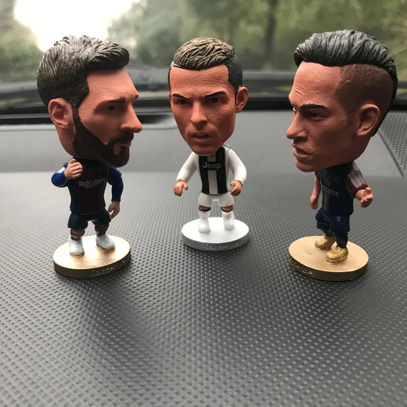 Car ornaments funny football characters star doll Messi Ronaldo Nei Marpe Bam ornaments car decoration