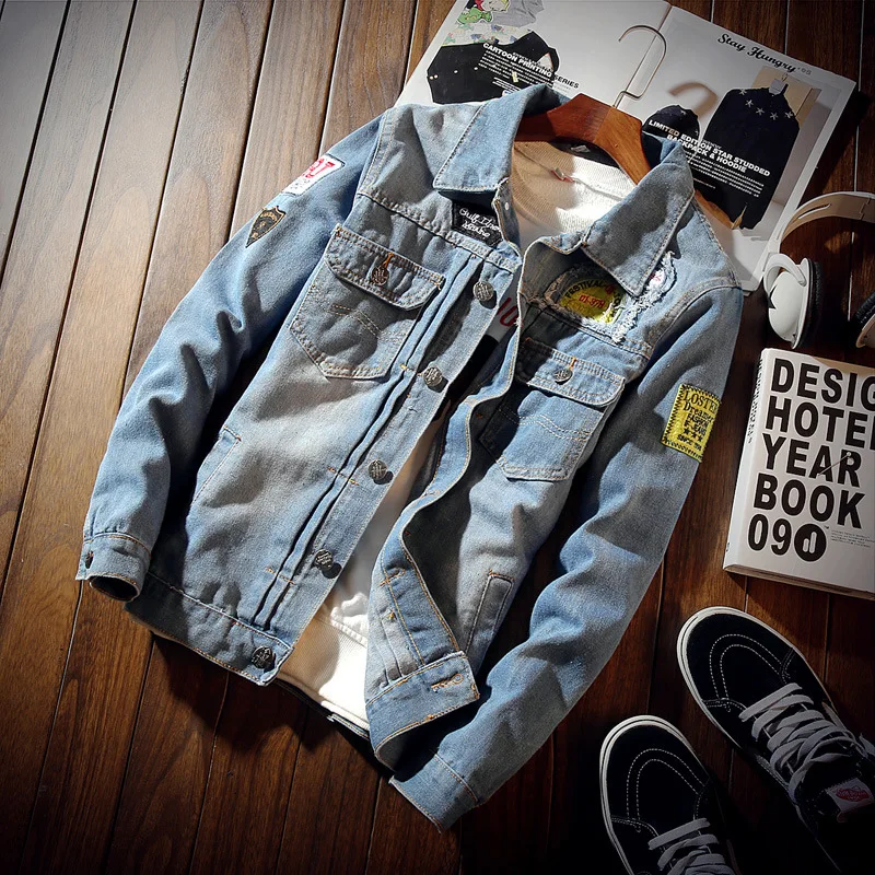 

Autumn new fashion casual ins street style denim jacket casual slim jacket jacket