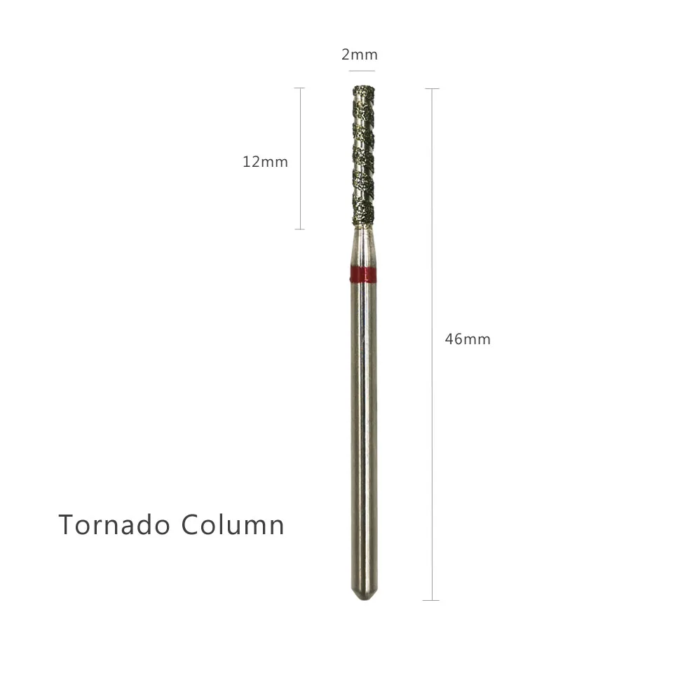 Алмазная колонна HYTOOS Tornado алмазная фреза для ногтей 3/32 дюйма маникюра роторная