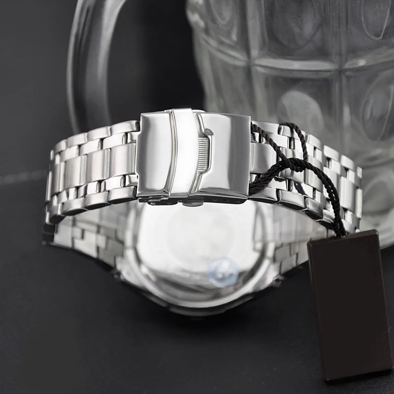 

Hot Selling Multi-functional Machine Heart Men Watch Steel Band Waterproof Watch Cool Watch