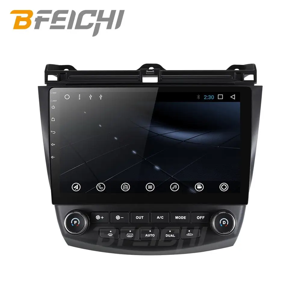 Discount android 9.0 car dvd gps player for honda Honda Accord 7 2003-2007 with radio gps navigation support mirror link steering wheel 1