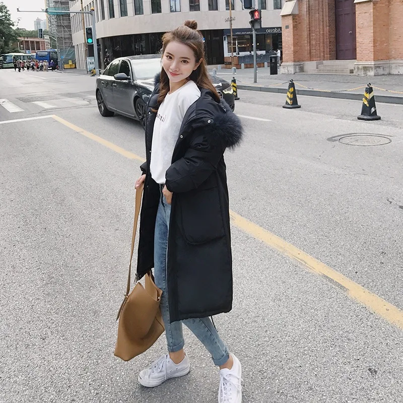 

Off Season down Jacket Cotton-padded Clothes Women's Mid-length 2019 New Style Students BF Korean-style Loose-Fit Cotton-padded