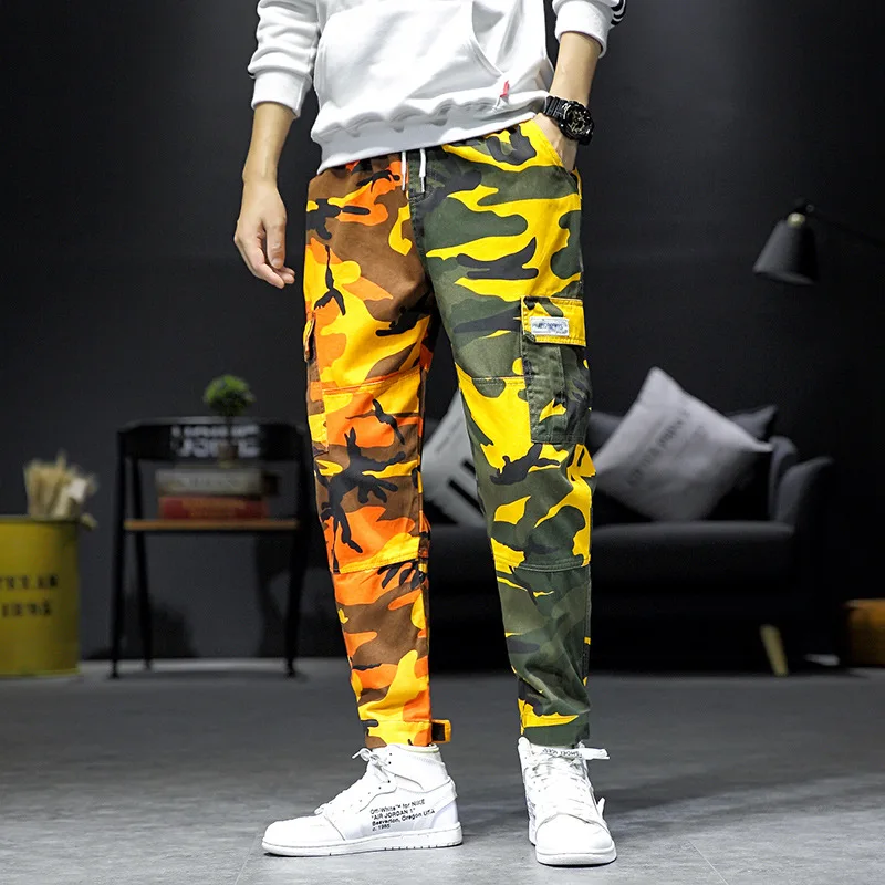 

2019 Autumn Large Size Interior Camouflage Mixed Colors Casual Harem Pants M-5x Hk70-p65