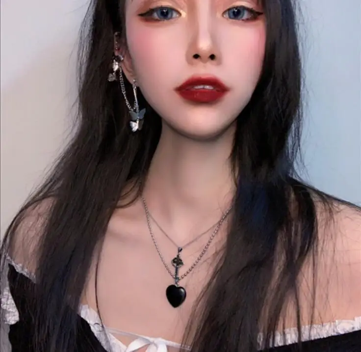 butterfly hoop earrings for women dangle hoop Tassel Elegant earrings silver Jewelry Accessorie Gifts endientes mujer moda egirl