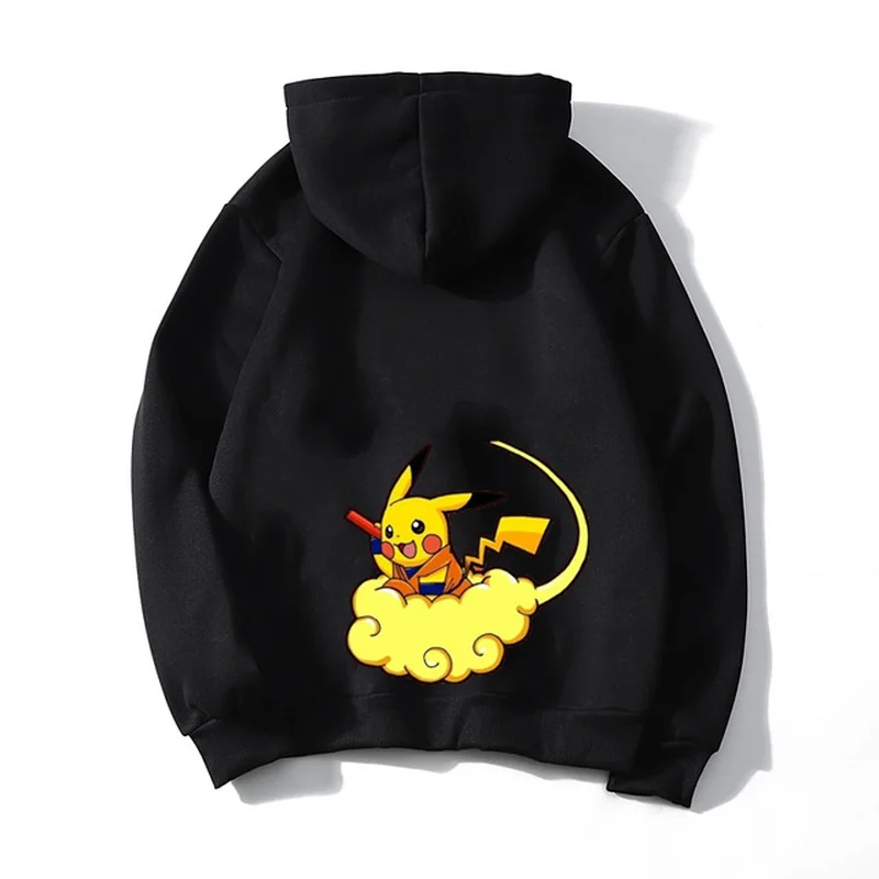 Dragon Ball Pika Funny Hoodies Kids Kawaii Pikachu Pokemob Print Baby Girls Sweatshirt Long Sleeve Boys Clothes Casual Kpop Tops