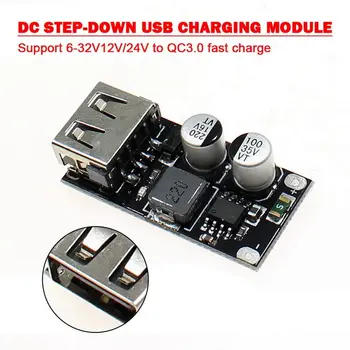 

5PCS QC3.0 QC2.0 USB DC-DC Converter Charging Module 6-32V 9V 12V 24V To Fast Quick Charger Circuit Board 5V 12V Step Down^1