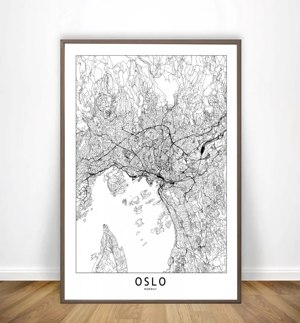 Nashville New York Oslo Paris Philadelphia White City Maps Poster And Prints Wall Art Canvas Paintings Pictures Home Decor | Дом и сад