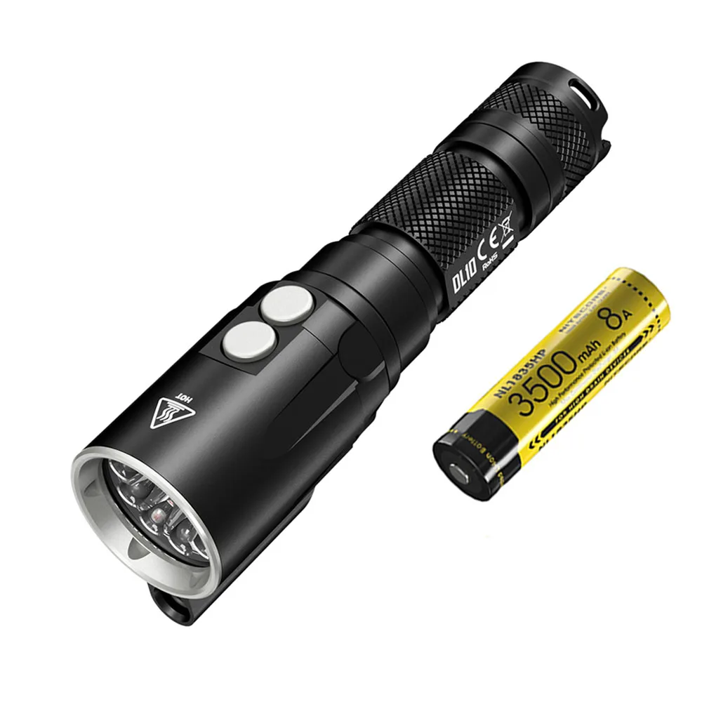 DL10 NL1835HP NITECORE DL10 дайвинг вспышка светильник CREE XP-L HI V3 светодиодный Макс 1000ЛМ водонепроницаемый 30 м Дайвинг светильник Подводный фонарь с батареей 18650 - Испускаемый цвет: DL10 NL1835HP