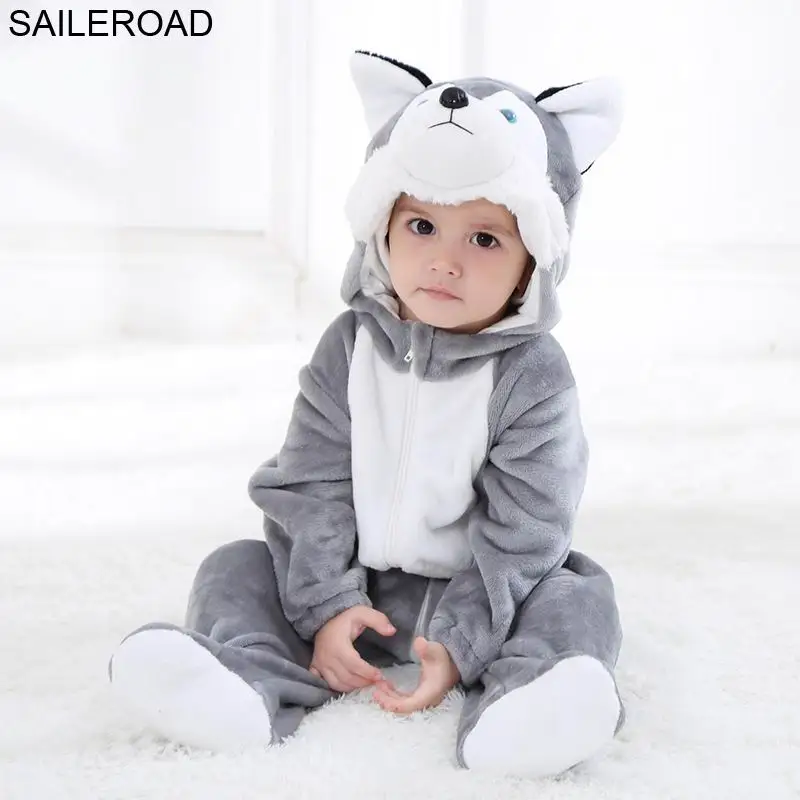 SAILEROAD мультфильм ленивец пижама с молнией для ребенка зимнее новорожденное спальное платье детская одежда одеяло для малыша - Цвет: H3359 dogs