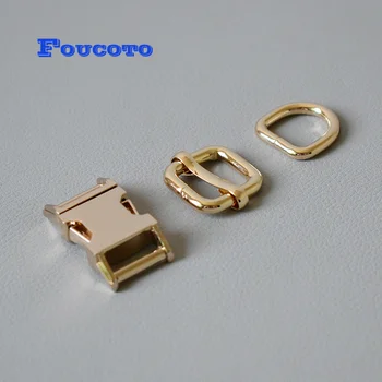 

200 sets heavy duty metal buckles D rings adjusters buckle slide buckle hardware 15mm webbing straps DIY dog collar accessories