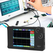 Mini osciloscópio de armazenamento digital duplo canal handheld 2.8in 320x240 display tft a cores ds212 osciloscópio handheld