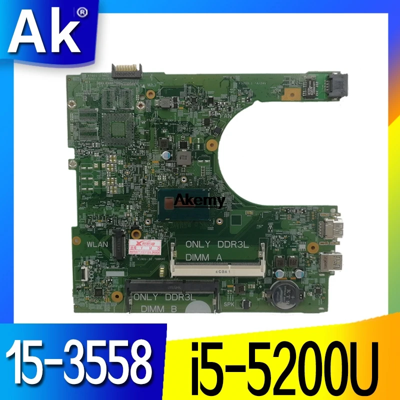 Для For DELL INSPIRON 15 3558 материнская плата для ноутбука с i5 5200U CN 0MHDT2 MHDT2 PWB:1XVKN MB 100%