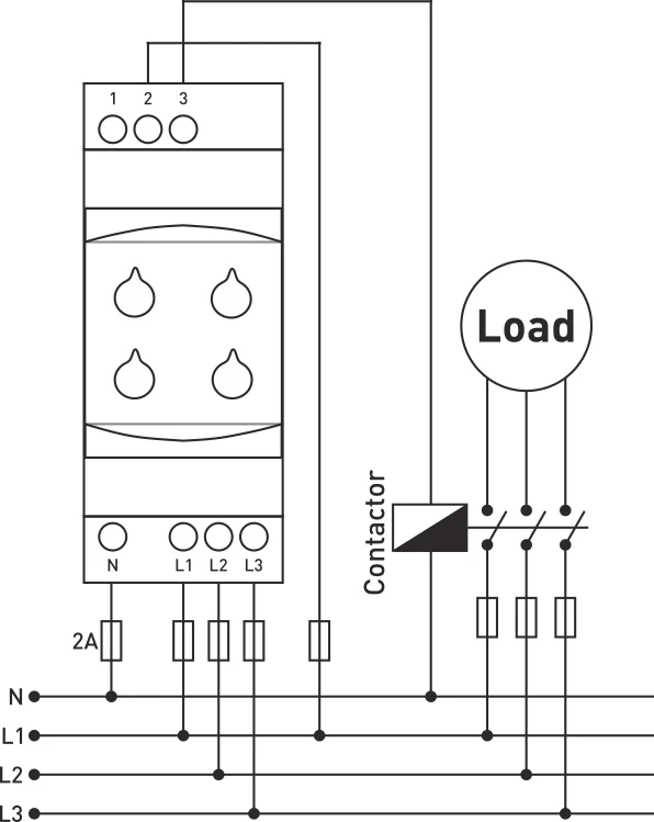 Description Picture 4 of itemSamwha-Dsp GKM-02F 3*380VAC With-Neutual Three-Phase Phase Failure, Phase Sequence, Under&Over Voltage Relay
