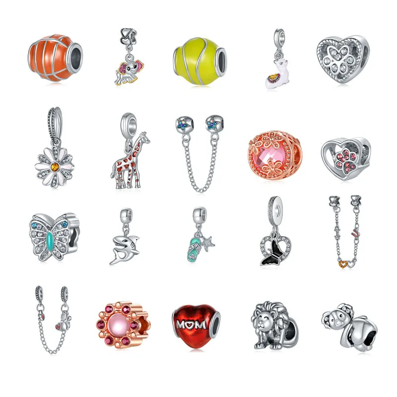 

New Charm Original National Color Butterfly Beads for Original Pandora Ladies Bracelet Jewelry Accessories Gift