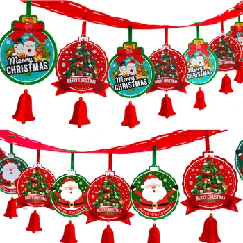 

Santa Claus Felt Garland Merry Christmas Banner Ornaments Christmas Decorations For Home 2020 Gift Navidad Noel Xmas Tree Decor