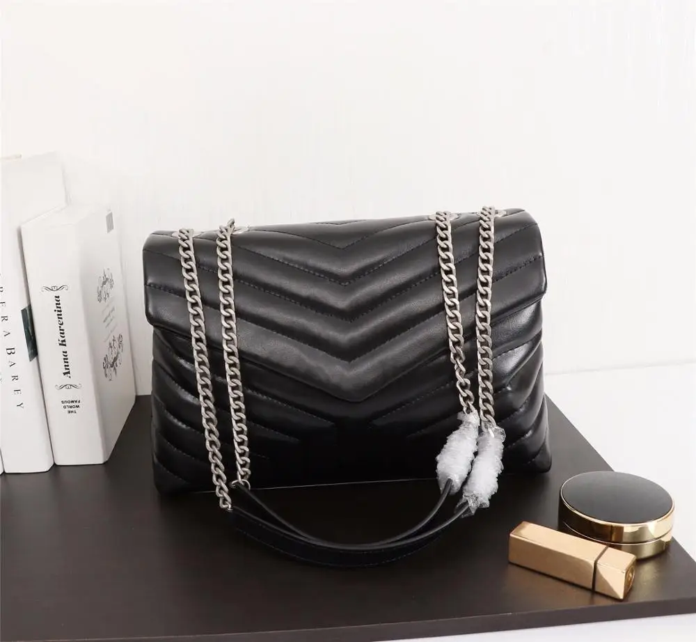 

Sac a main bolsa feminina soft genuine leather shoulder bags luxury handbags women bags designer large capacity chains tote