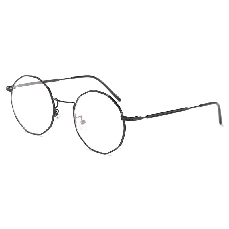 Новые повседневные очки для чтения персональные металлические очки унисекс неправильное большое плоское зеркало в раме Ретро без градуса очки для чтения