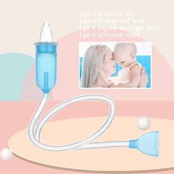 

Newborn Baby Vacuum Suction Sniffling Device Nasal Aspirator Silicone Practical Sick Toddlers Nose Cleaner Infant Absorption